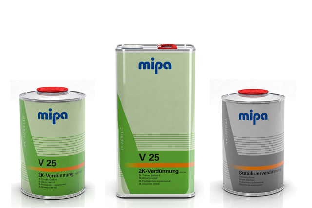 Разбавители Mipa – профессиональные автомобильные разбавители для красок, лаков и грунтов